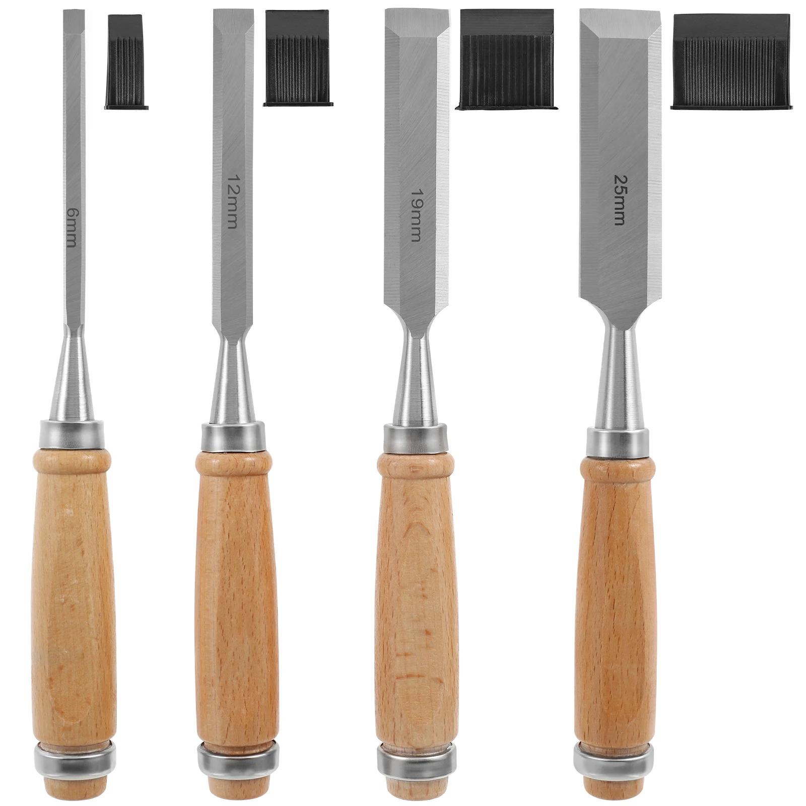 Jeu de ciseaux à bois tranchants en acier au Chrome-vanadium, avec poignées en hêtre, outils ergonom