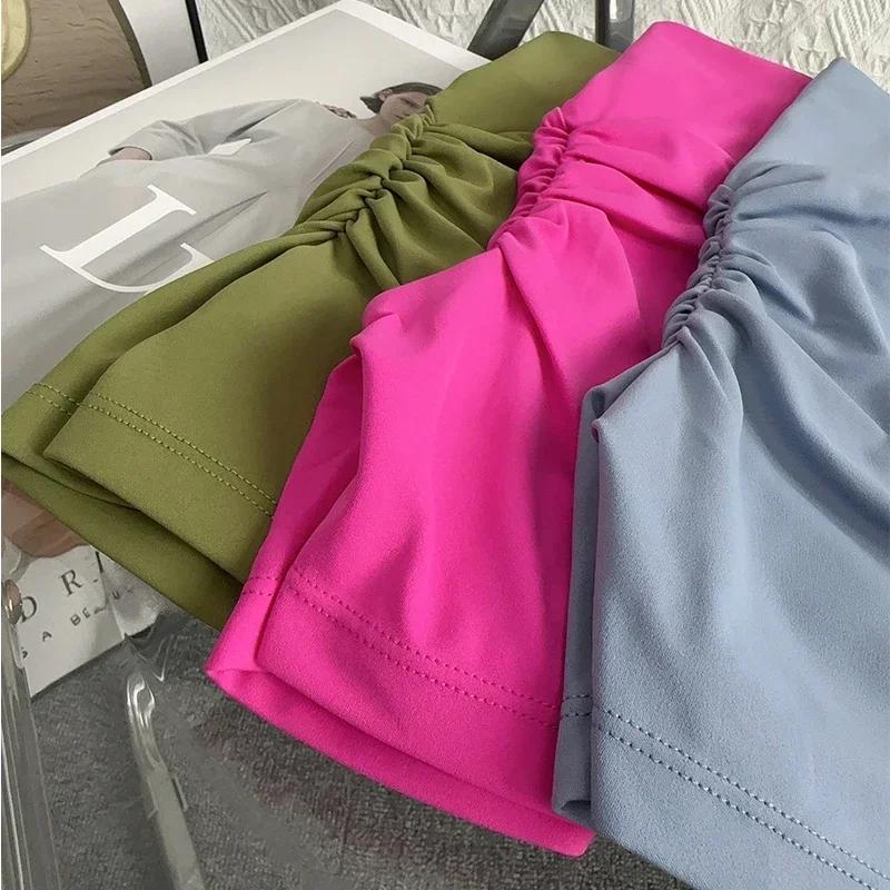Short yoga femme taille haute sans couture - Respirant séchage rapide fitness running cyclisme