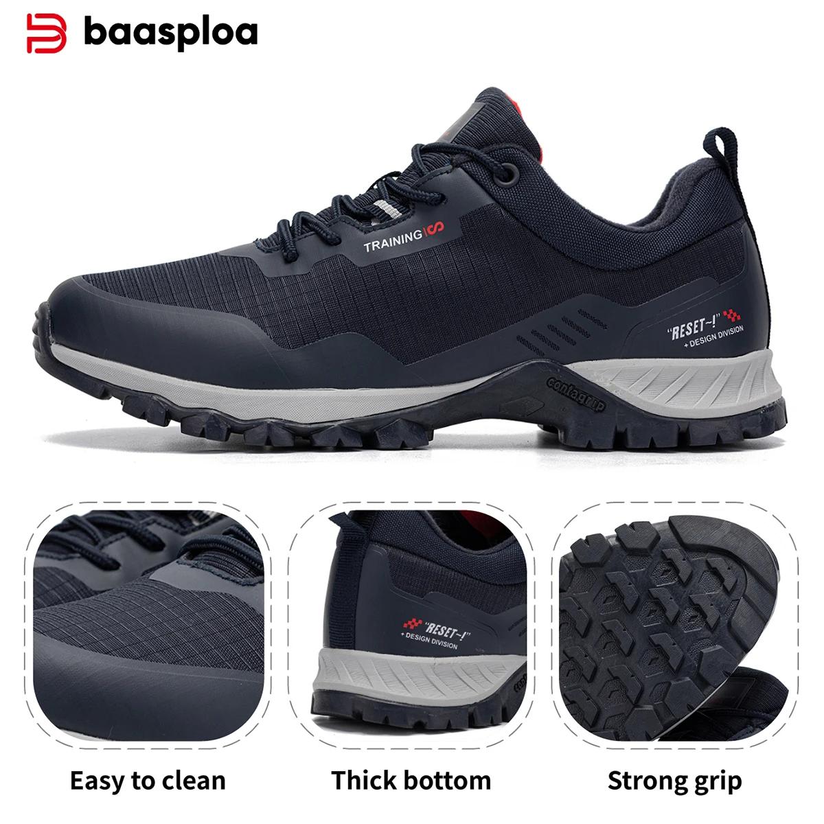 Chaussures de randonnée Baasploa pour homme - Imperméables et résistantes à l'usure, baskets d'escalade