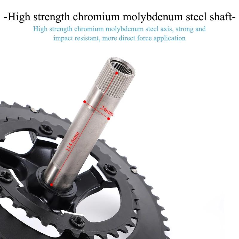 KEOS – pédalier de vélo de route 110BCD, en alliage d'aluminium, Double plateau 50/34TC, roue à chaî