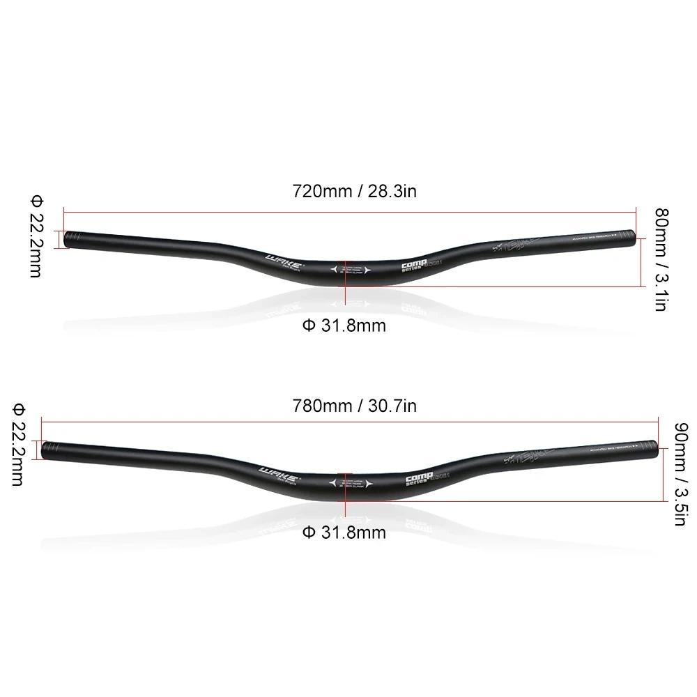 Guidon de vélo de montagne guidon de vtt guidon de vélo barre montante 720/780mm barre de poignée de