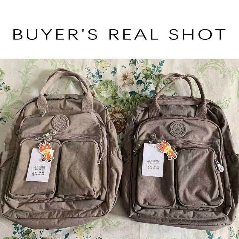 Sac à dos imperméable en Nylon pour femmes, poignée souple, solide, multi-poches, fermeture éclair,
