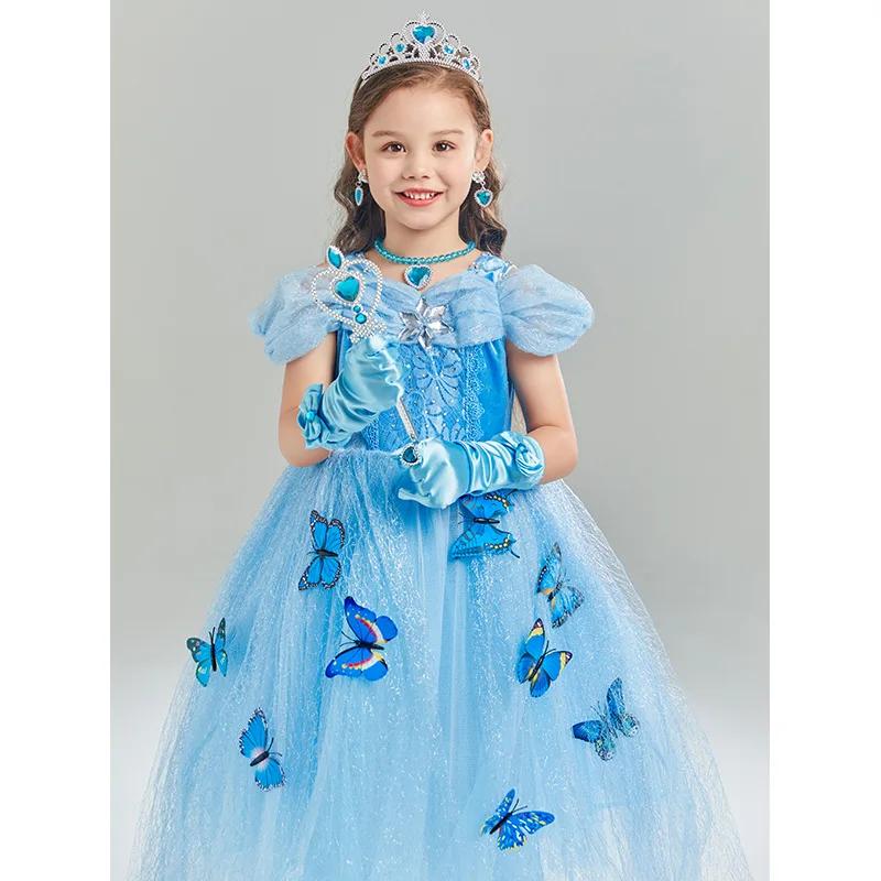 Costume de cosplay pour filles, vêtements de carnaval de conte de fées d'été pour enfants, robe de p
