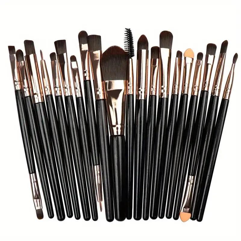 Ensemble de pinceaux de maquillage professionnels, poils synthétiques doux pour fond de teint, fard