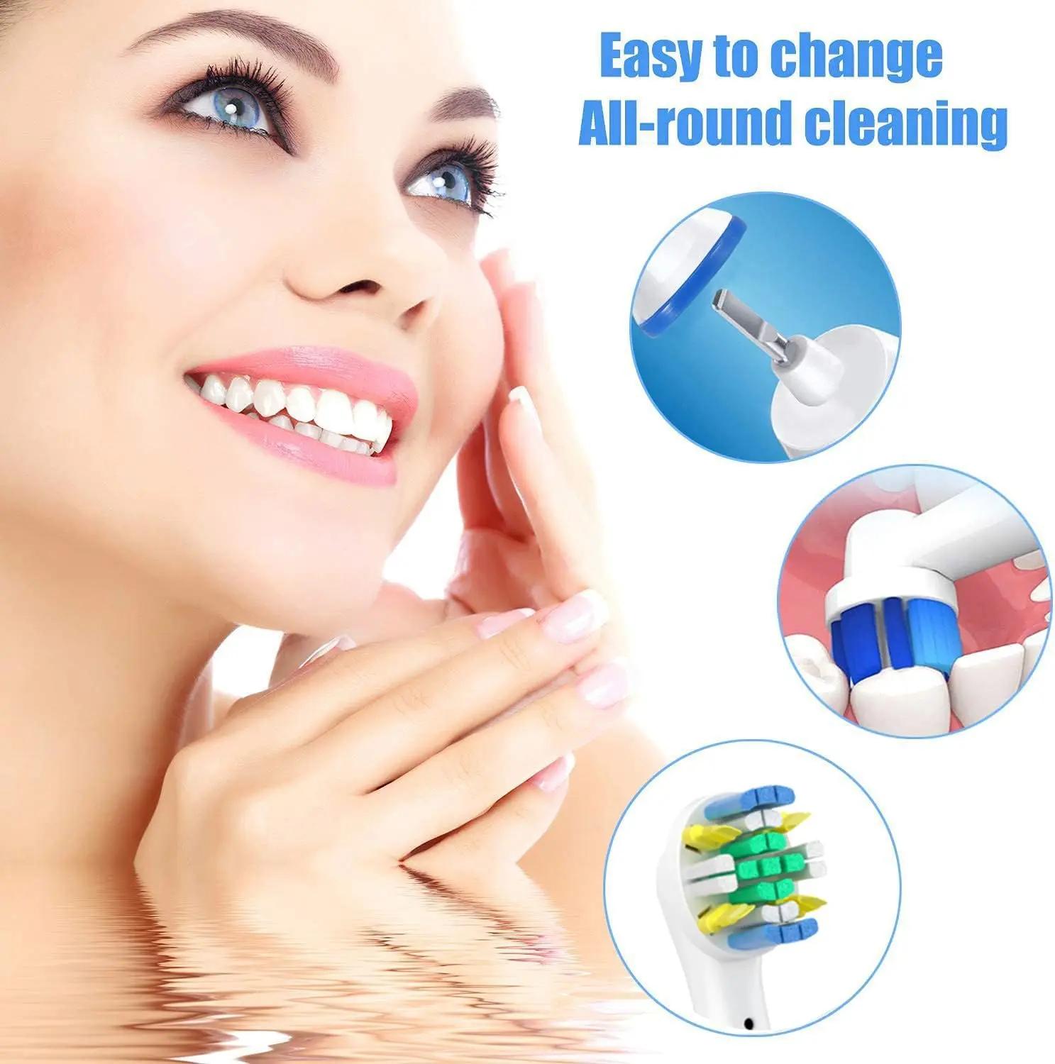 Tête de brosse à dents électrique remplaçable, 4/8/12/16/20 pièces, Compatible avec Oral-B blanc, pu