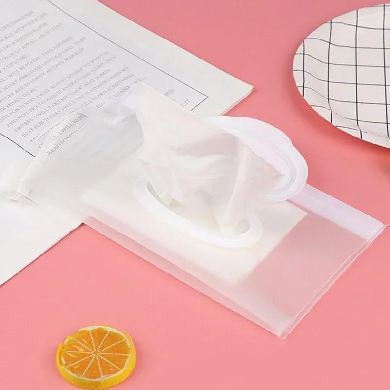 Pochette pour lingettes humides pour bébé EVA, étui de support Transparent Portable, couvercle rabat