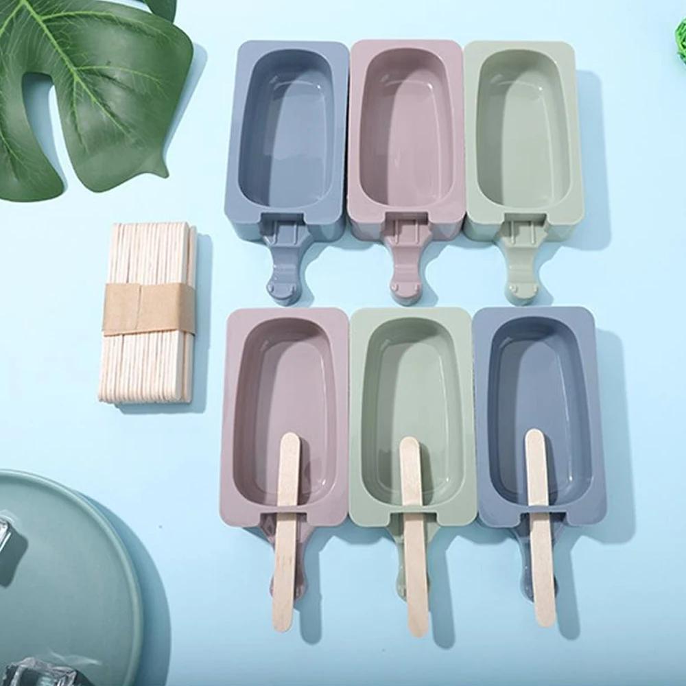50 pièces bâtons de glace Popsicle moule accessoires bâtons en bois naturel cuillère à crème glacée