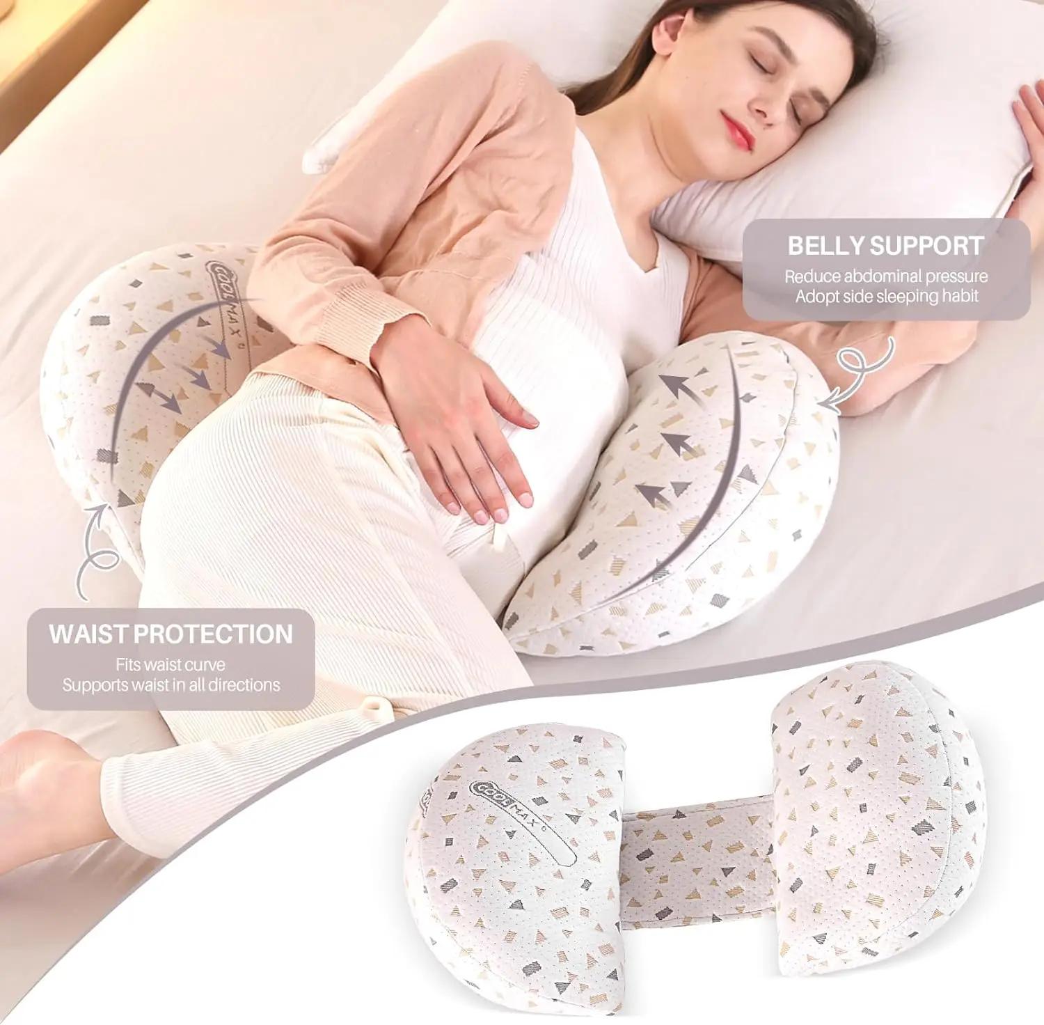 Oreiller de grossesse oreiller de maternité pour dormir sur le côté confort oreiller de soutien comp