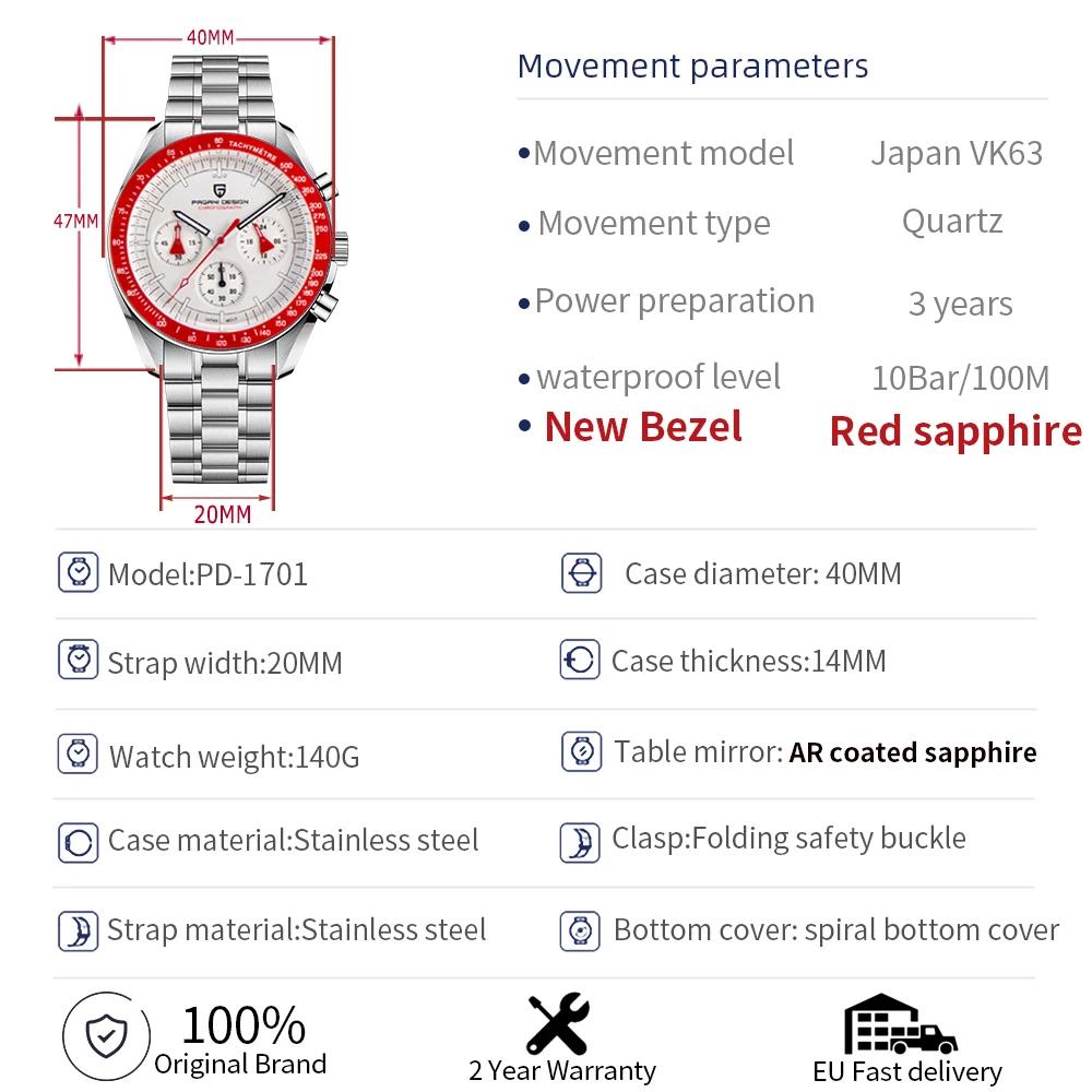 2025 nouveau PAGANI DESIGN AK Project Mars montres pour hommes montre à Quartz de luxe hommes AR sap