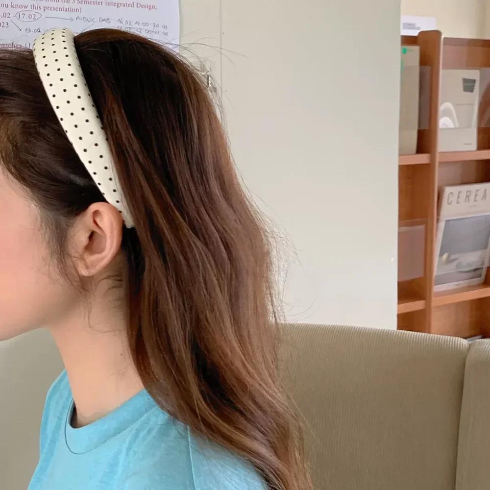 Bandes de cheveux à pois pour femmes, imprimé Floral, cerceau pour filles douces, accessoires pour c