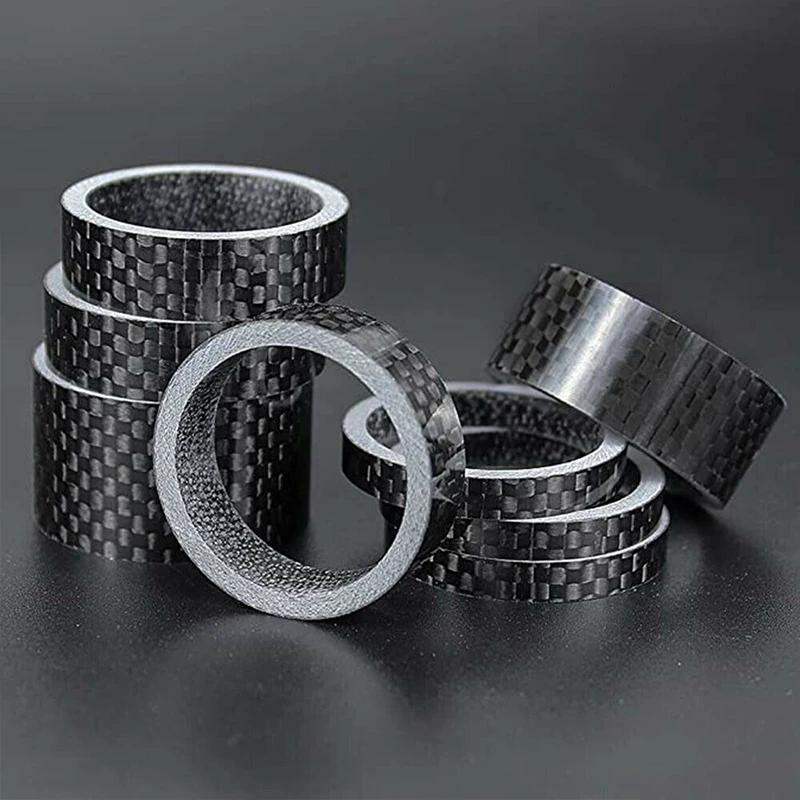 Rondelle de tige de vélo en Fiber de carbone, ensemble de 11 pièces, 1-1/8 pouces, entretoise 28.6mm