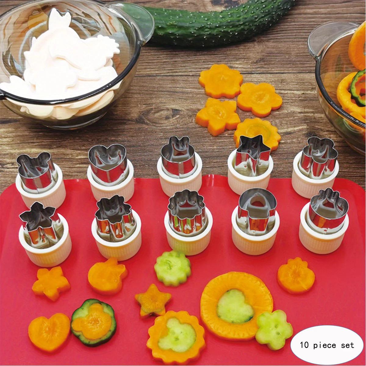 Moule de coupe de façonnage de légumes et de fruits en acier inoxydable, coupe-salade de fruits, emb
