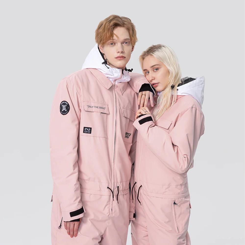 Combinaison de Ski une pièce épaisse pour hommes et femmes, veste de Snowboard pour Sports de plein