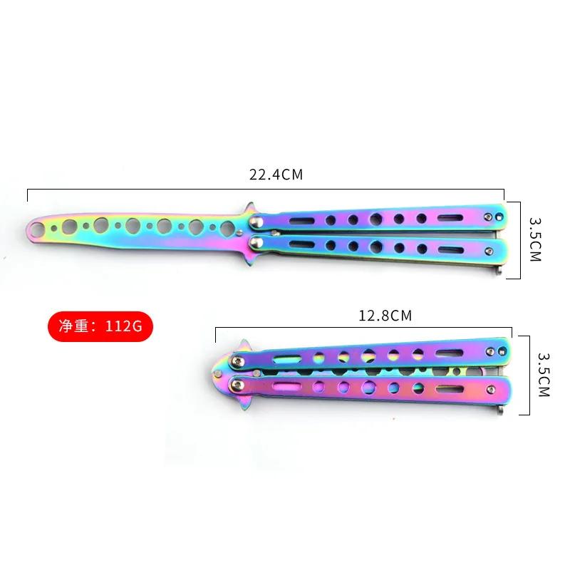 Couteau d'entraînement papillon portable pliable CSGO Balisong Trainer, couteau de poche à lame non