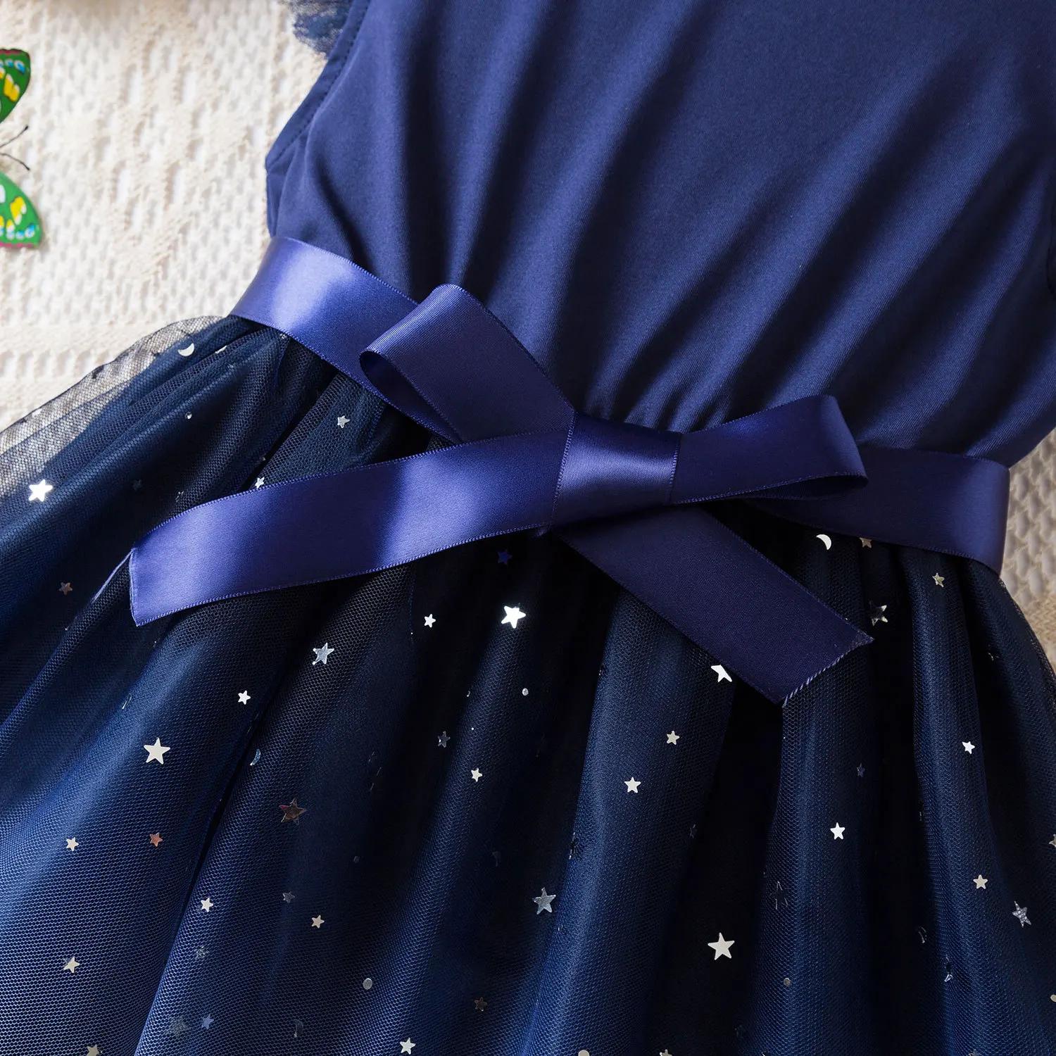 Robe tutu à paillettes pour filles K-Pop Hunters Zoey Rumi avec nœud et manches bouffantes, tenue de