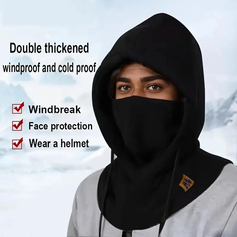 Chapeau chaud d'hiver avec masque et cache-cou 3 en 1, cagoule coupe-vent pour hommes et femmes, cha