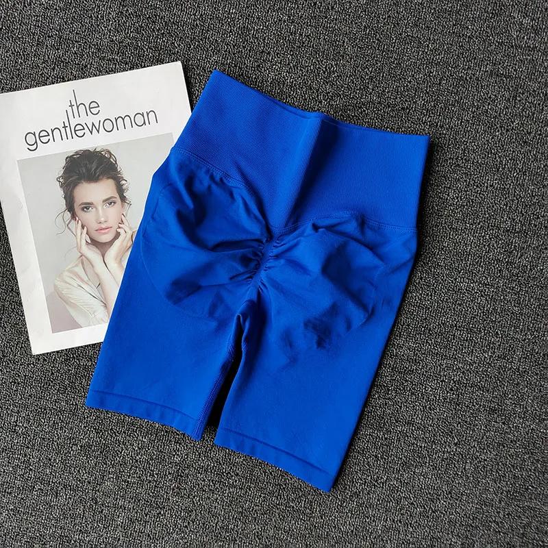 Short de Yoga sans couture pour femmes, short d'entraînement taille haute, butin Sexy, contrôle du v