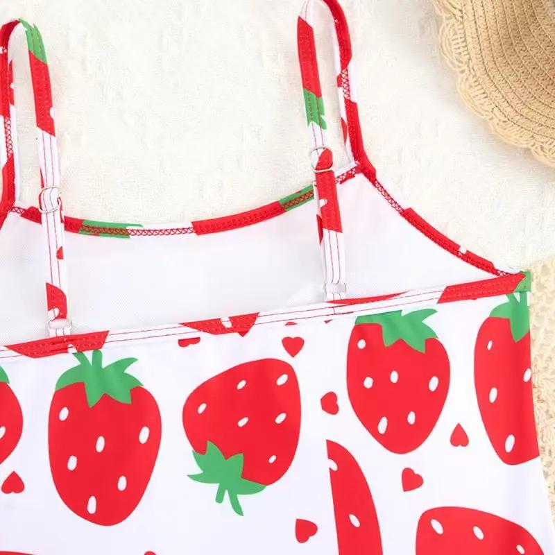 Maillot de bain imprimé une pièce pour filles 2026, maillot de bain et jupe de plage pour enfants, t
