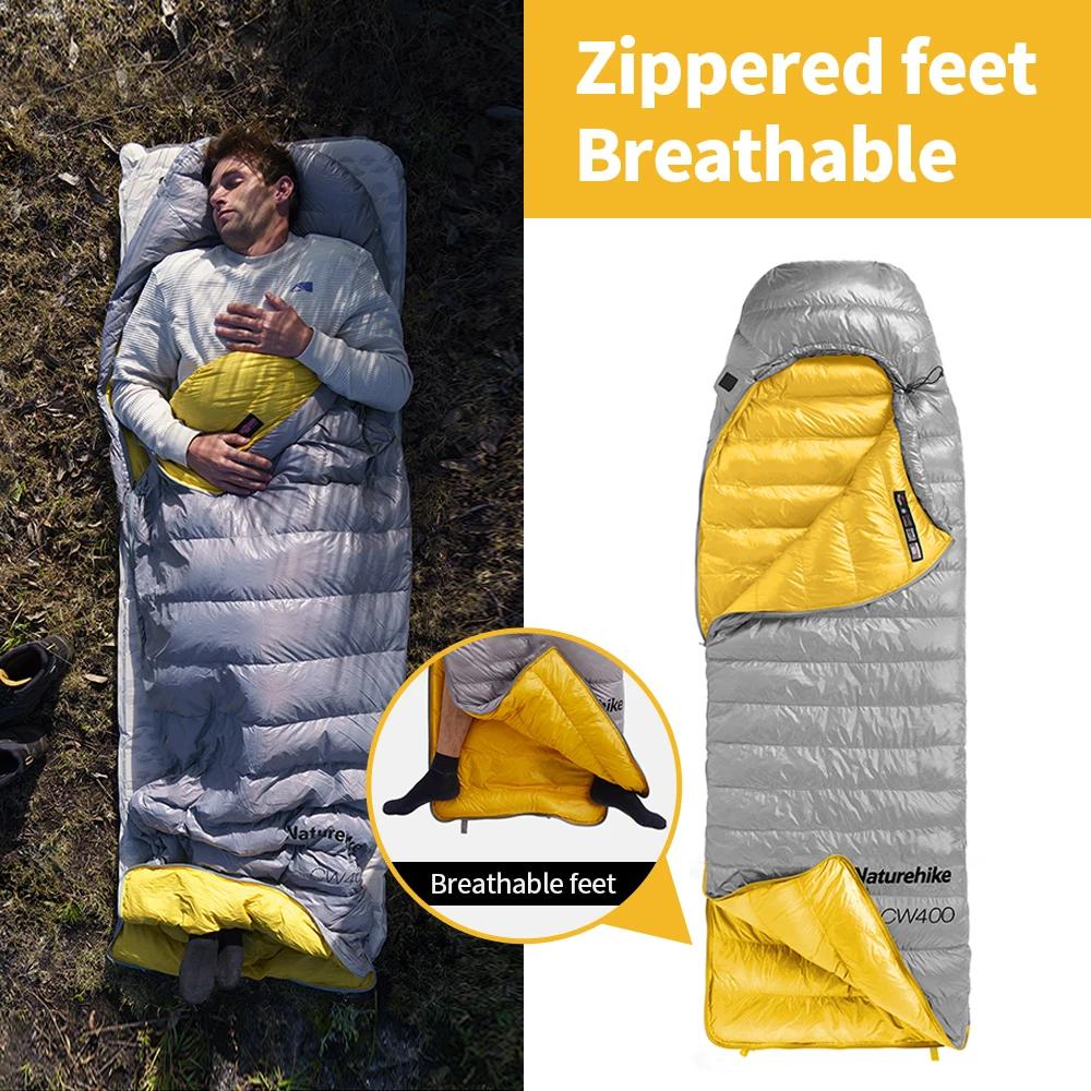 Naturerandonnée CW400 sac de couchage hiver léger 650FP canard vers le bas sac de couchage ultralége