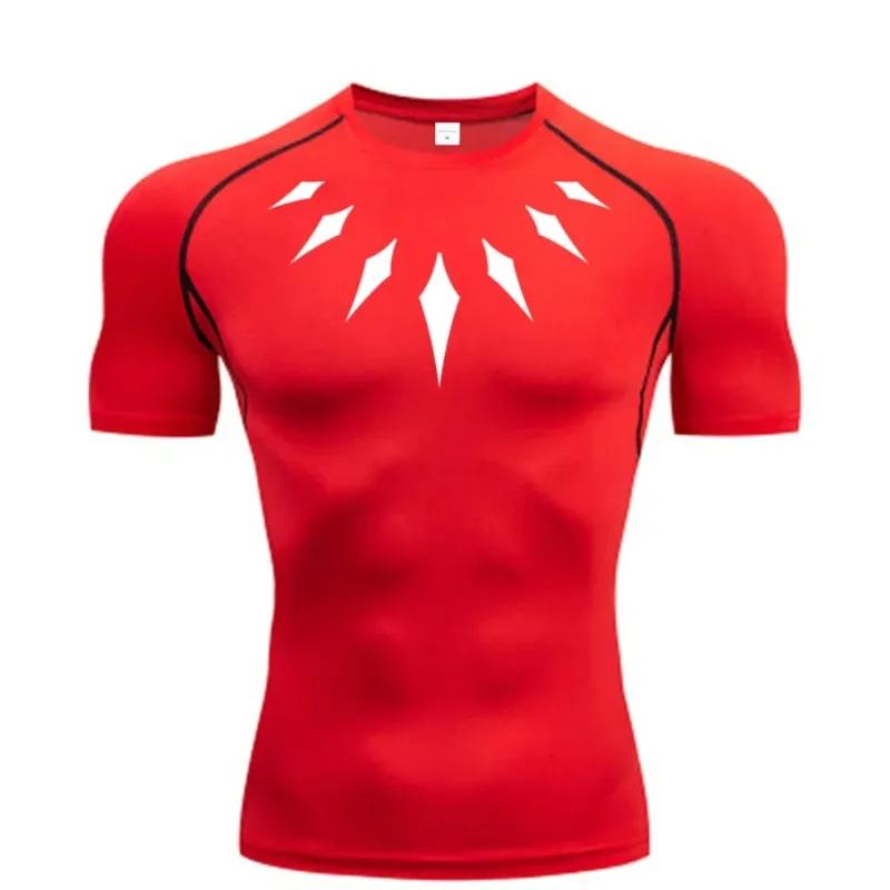 T-shirt de compression pour homme, séchage rapide, pour la gym et le sport, anti-transpiration, sous