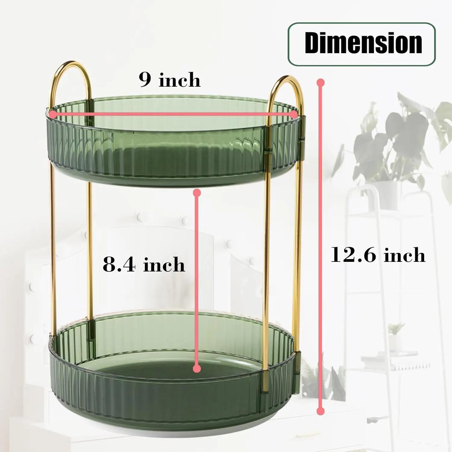 Commode cosmétique de parfum de stockage de soins de la peau, haut de seau, rotation 360, évaluation