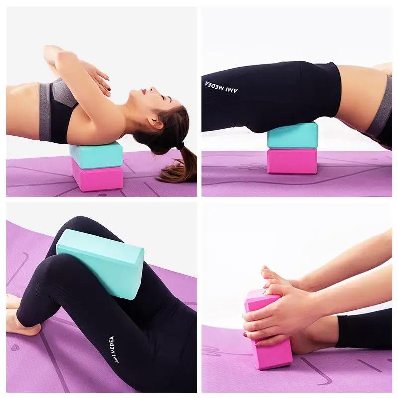 Blocs de gymnastique EVA en mousse, 2 pièces, exercice d'entraînement, équipement de Fitness, danse,