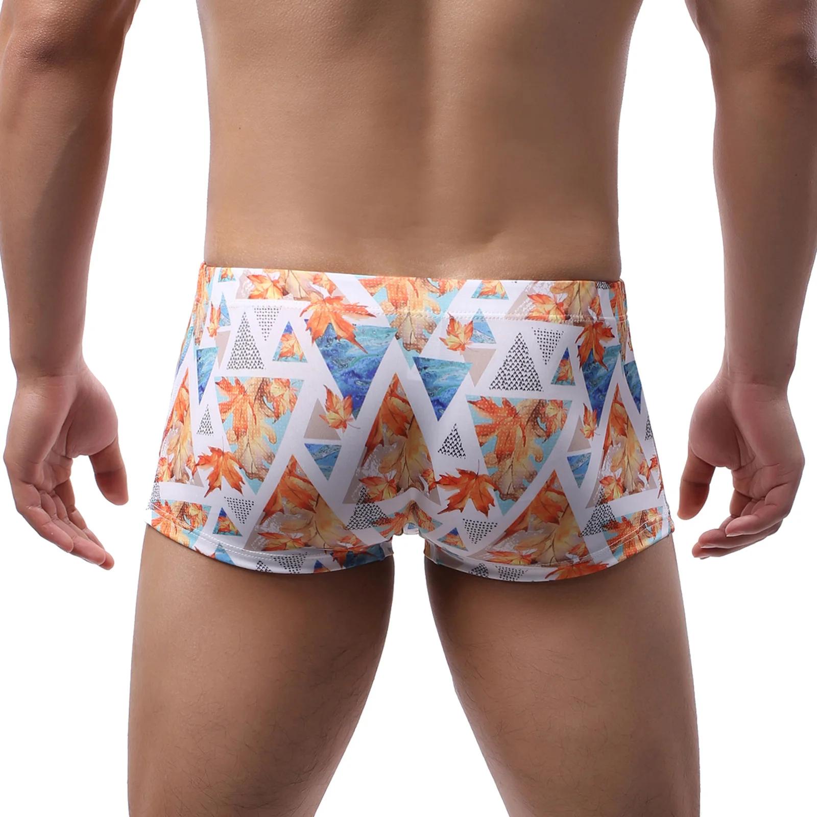 Vente chaude maillots de bain hommes boxeurs de bain taille basse maillot de bain Sexy maillots de b