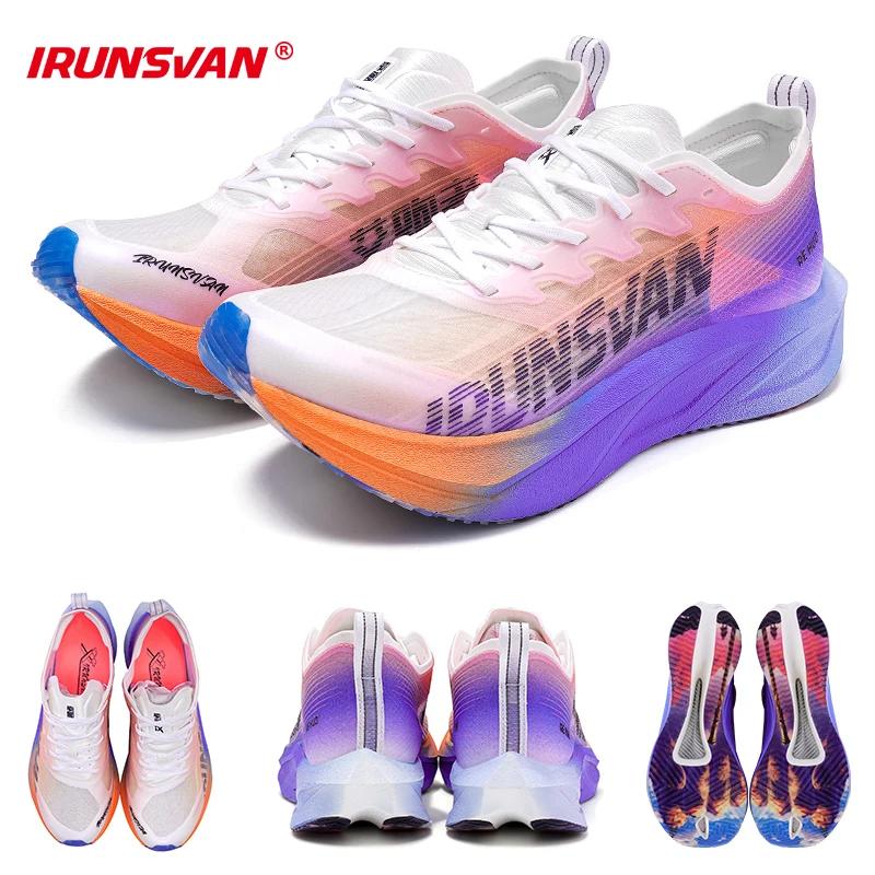 IRUNSVAN-HEAT 2024 Carbon Plate Sneakers pour hommes et femmes, Chaussures de course sur sentier, Ch