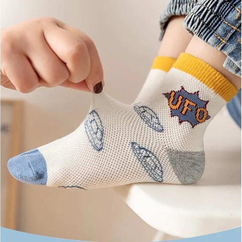 5 paires/lot mignon enfants chaussettes pour filles garçons coton solide princesse enfants chaussett