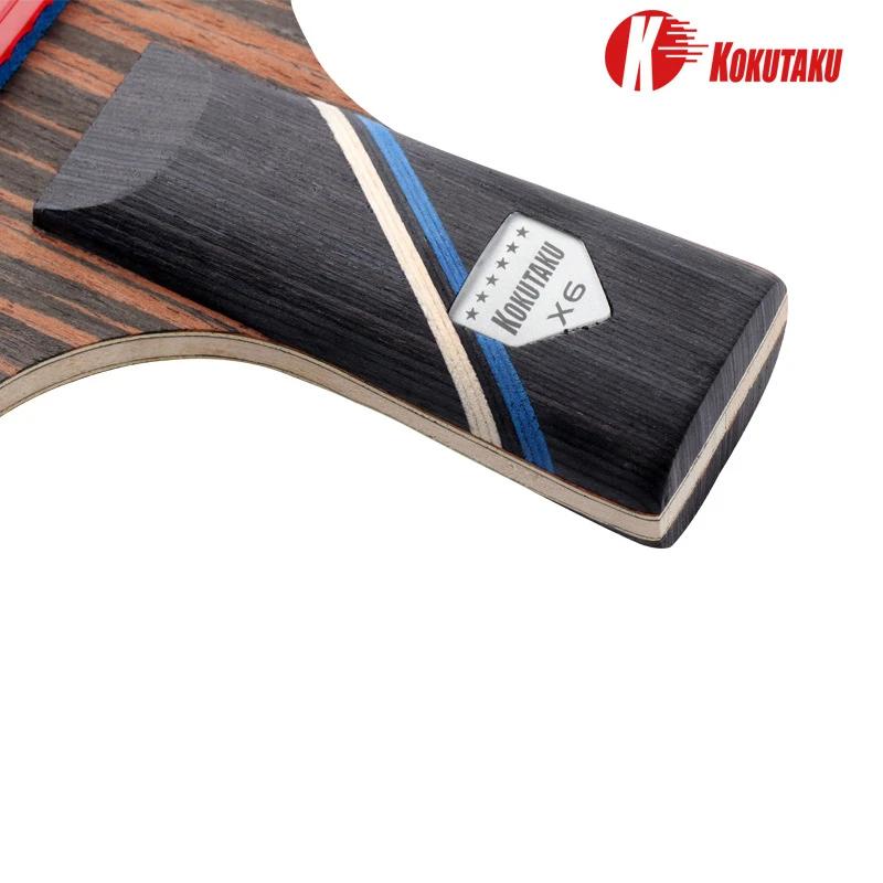 KOKUTAKU-Ensemble de raquettes de ping-pong 6 étoiles, pelle X6, raquette de tennis de table en carb