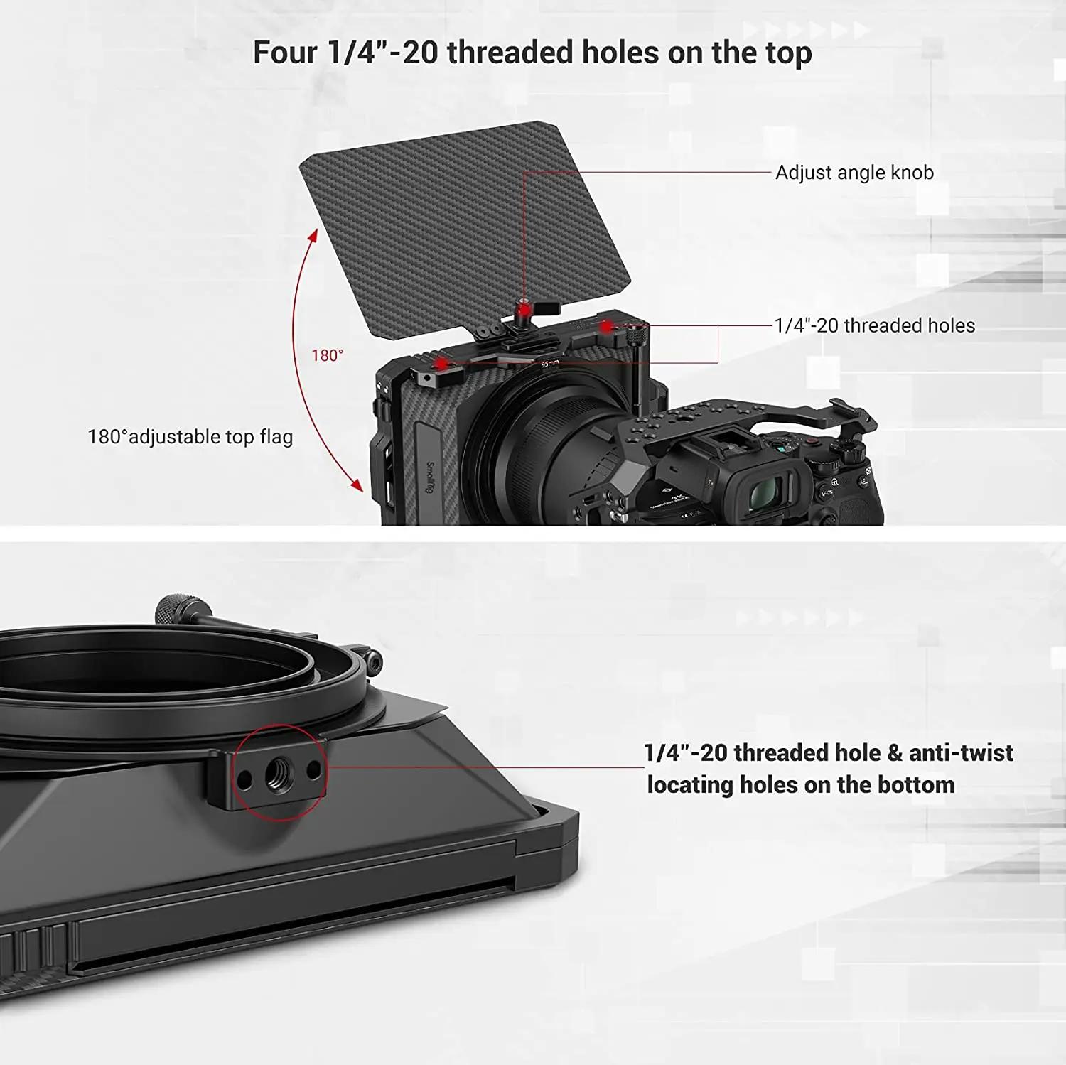 SmallRig – Mini boîtier mat pour appareils photo DSLR sans miroir, Compatible avec les objectifs 52m
