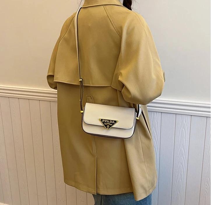 Sac à langer tendance : Sac à main en cuir de luxe simple pour femme, sac messager vintage haut de g