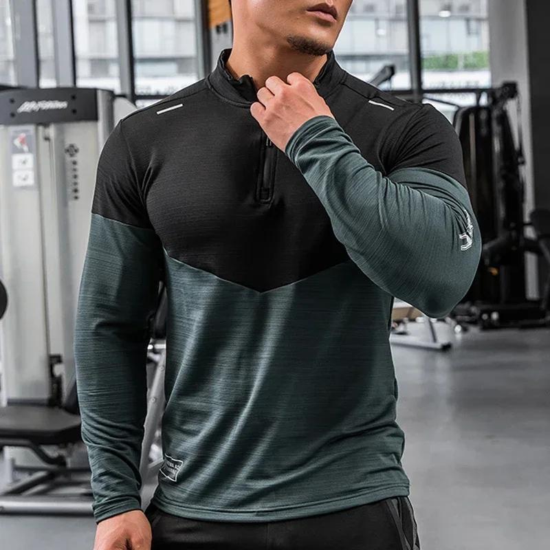 Chemise de Compression de gymnastique pour hommes Rashgard Fitness manches longues vêtements de cour