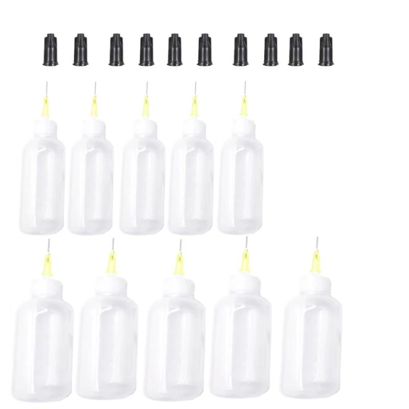 Kit applicateur de distributeurs, bouteille à presser en plastique, buse de Tube de chute et aiguill