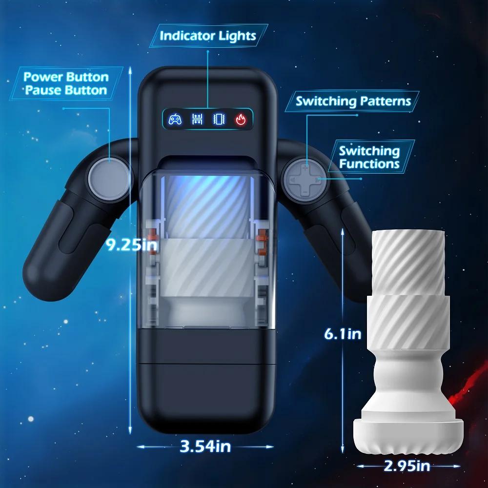KUSHOR-Robot existent pour Homme, Support de Téléphone, Vibration Chauffante, Machine à Fellation, V