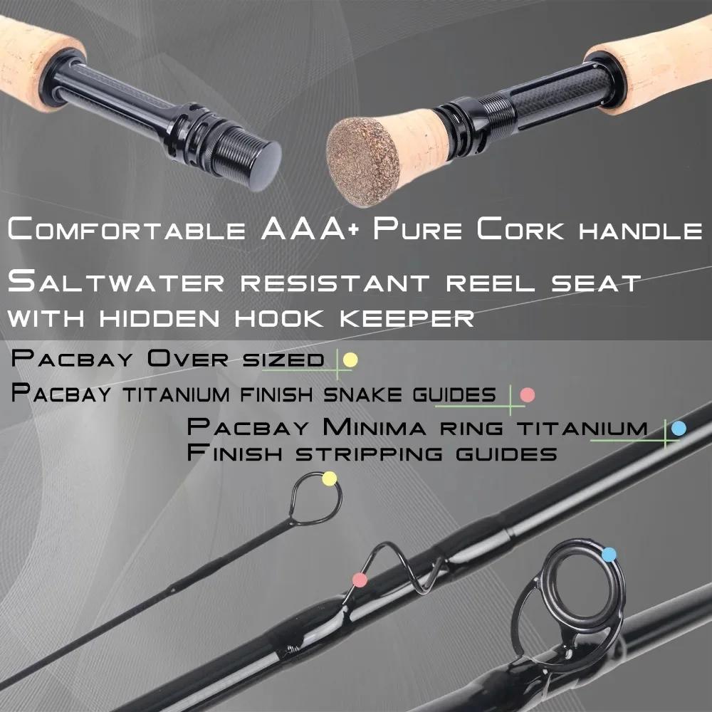 Canne à pêche à la mouche Maximumcatch 30T + 40T SK carbone 4-8WT 9FT 4sec canne à mouche à Action r