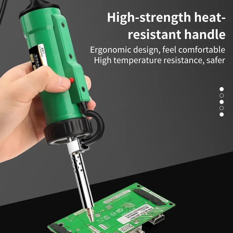 LUXIANZI 40W Machine à dessouder 2IN1 fer à souder électrique aspiration étain ventouse pistolet à v
