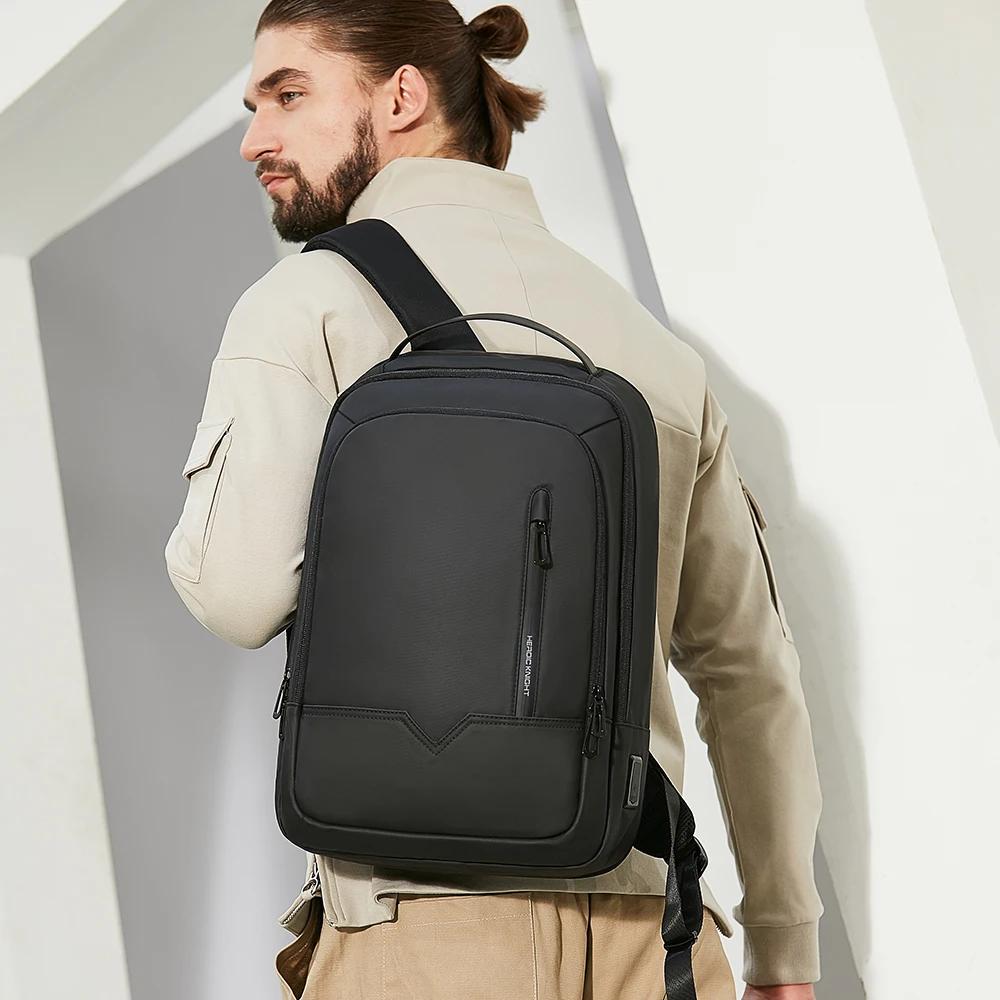 Heroic Knight Slim homme sac à dos pour ordinateur portable sac d'école étanche avec chargement USB