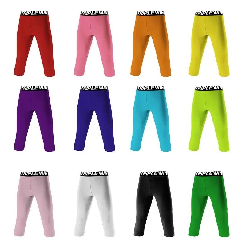 Collants Capri 3/4 pour enfants sport - Football basket fitness garçon fille J8
