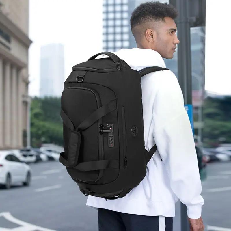 OZUKO hommes voyage sacs polochon grande capacité sacs à main de sport avec sac à chaussures poche h