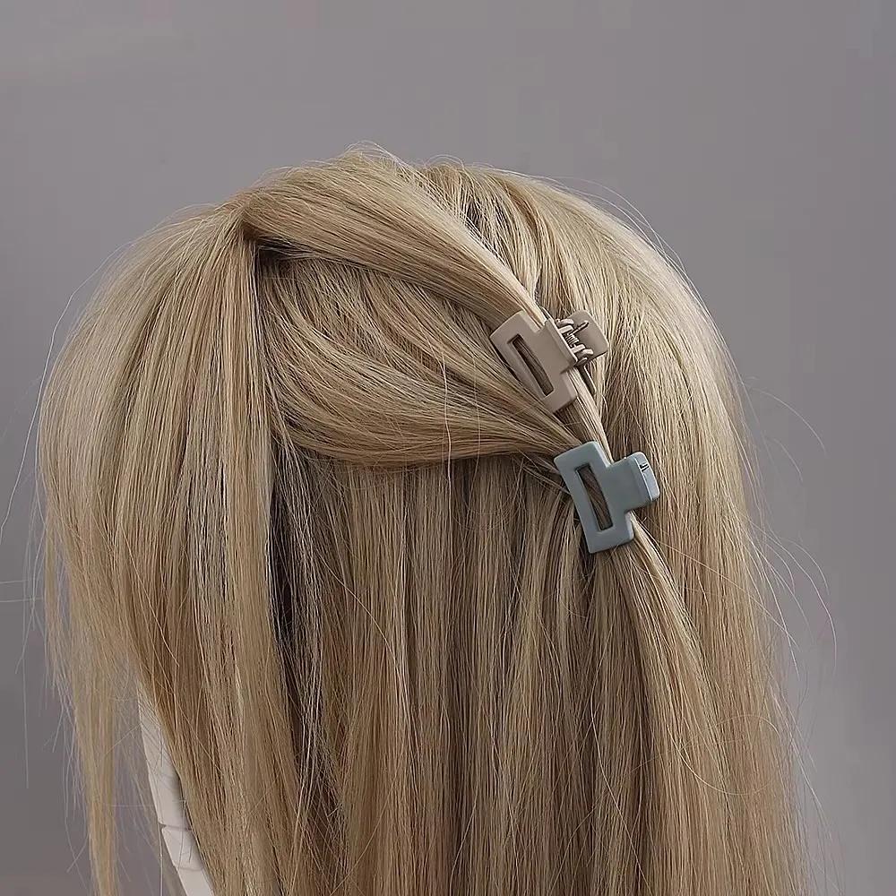 Pinces à cheveux creuses mates de couleur unie, Barrettes de capture de couleur bonbon, accessoires