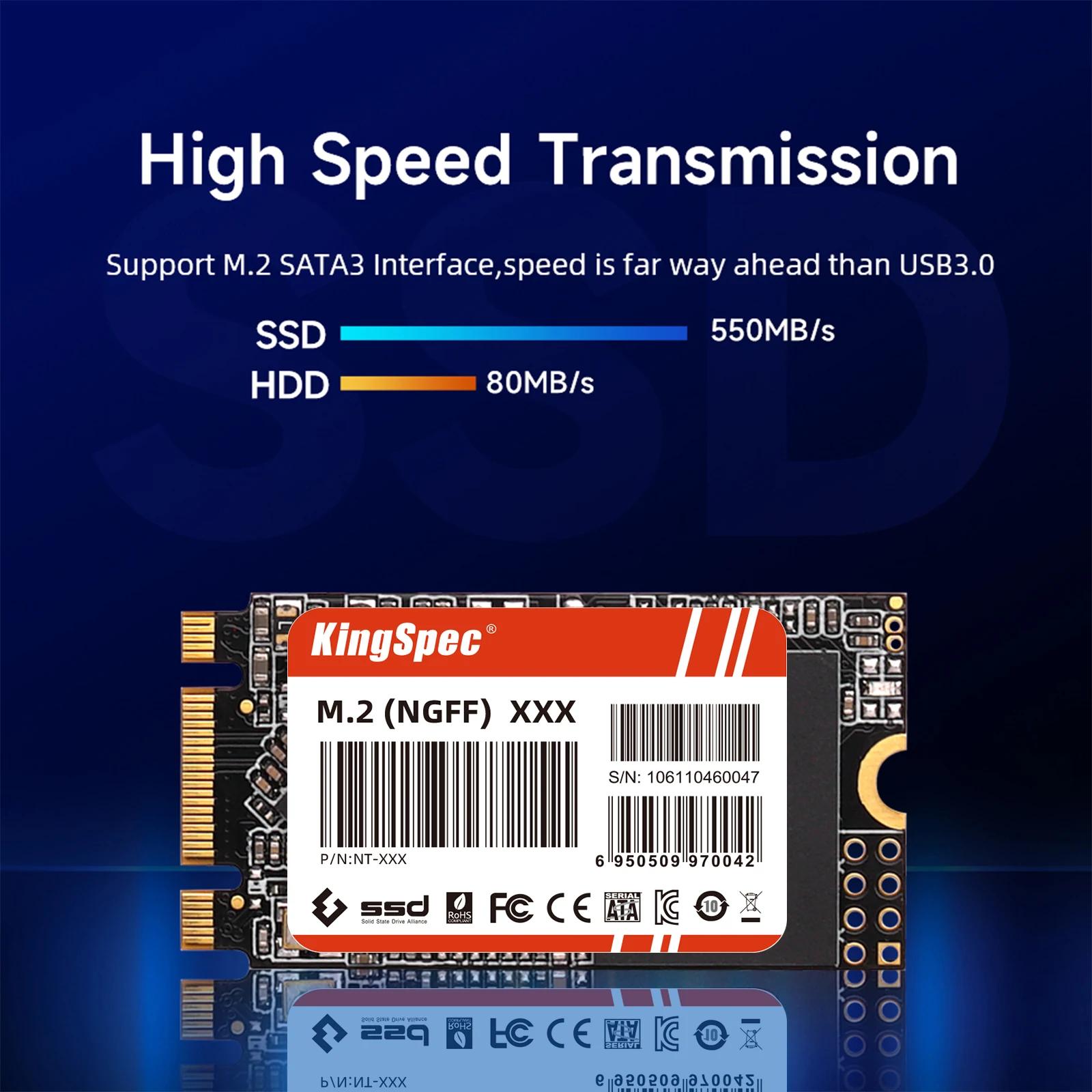 KingSpec M.2 NGFF SSD SATA3 1 to 512 go 256 go 128 go M.2 2242 NGFF SSD disques SSD internes disque