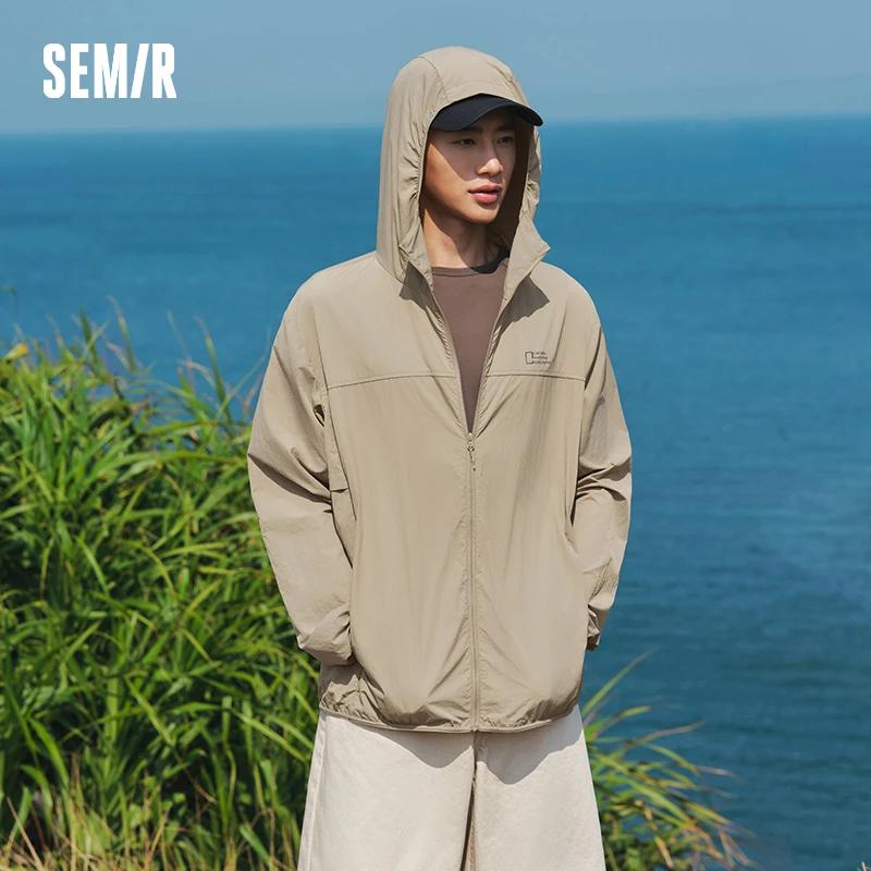 Veste UV Homme Semir 2026 à Capuche Effet Rafraîchissant Style Couple Coupe Droite Décontractée Tend