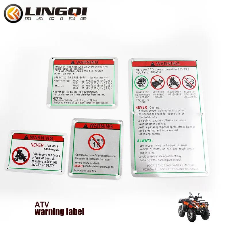 LINGQI Moto ATV plaque d'avertissement réfléchissante Pit Dirt Bike panneau arrière décalcomanies ca