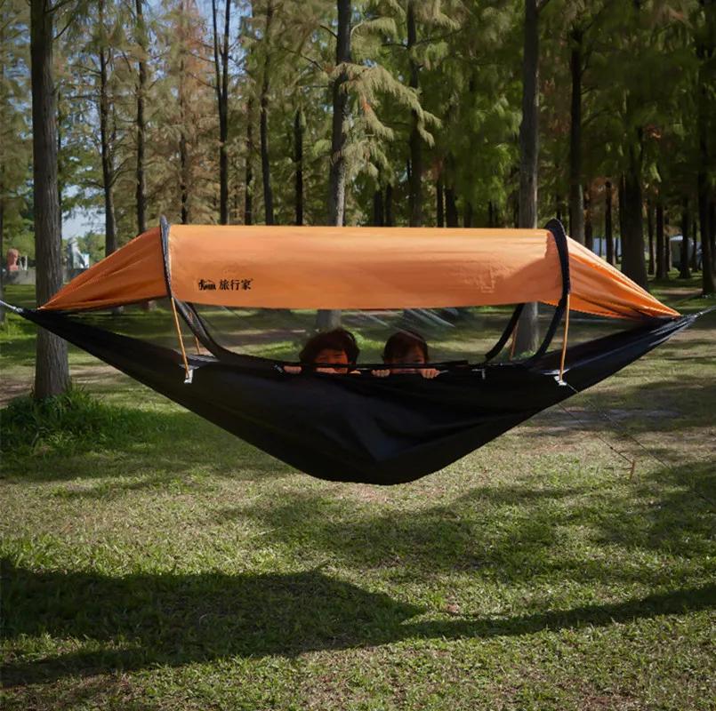 Pare-soleil pour deux personnes avec filet pour voyageur, anti-roulis et anti-buée, camping en plein