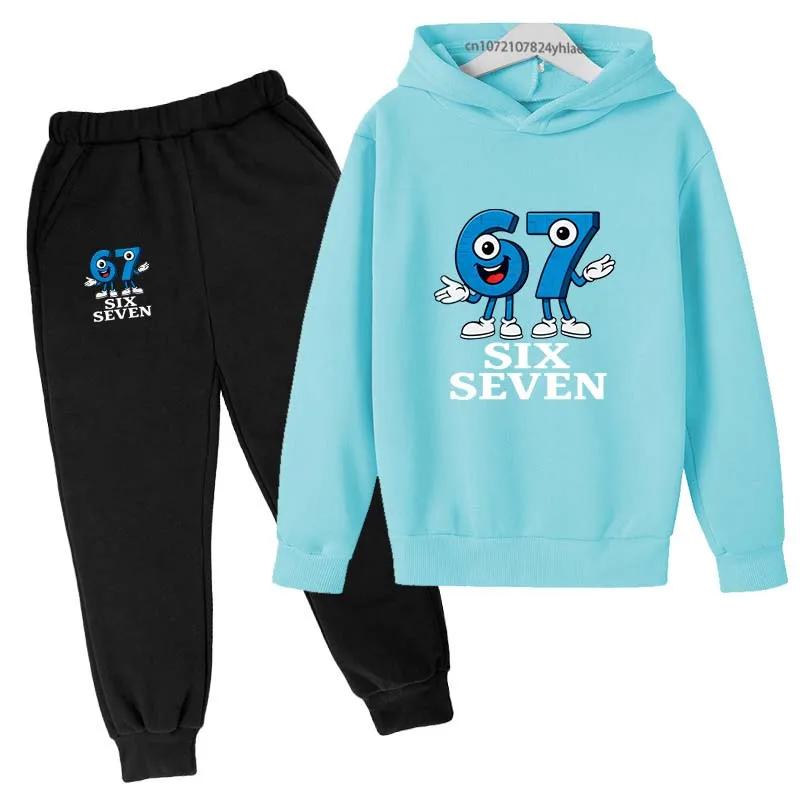 Six Seven – sweat à capuche et pantalon pour enfants de 2 à 13 ans, tenue quotidienne décontractée,