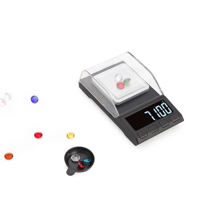 100g/50g/20g/10g 0.001g Balance numérique de précision Portable Mini bijoux or laboratoire poids mil