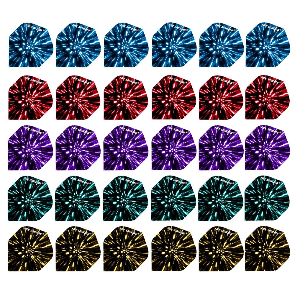 Fox souriant fléchettes vols ensemble 60 pièces plusieurs Styles coloré PET fléchettes vols fléchett