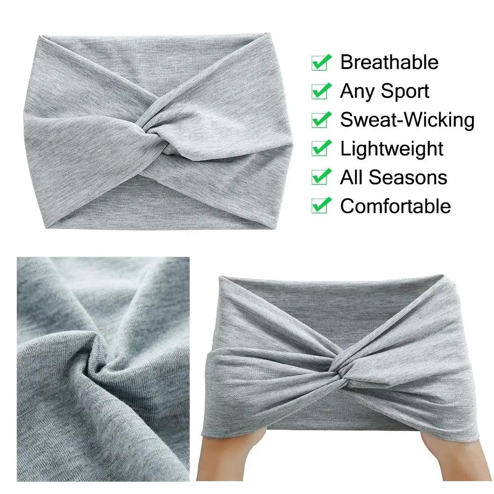 Bandeaux de cheveux de yoga pour femmes, Turban d'entraînement, Bandeau de sauna, Optique torsadée,