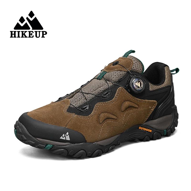Chaussures de randonnée en cuir pour hommes HIKEUP - Baskets trekking jogging sentier escalade